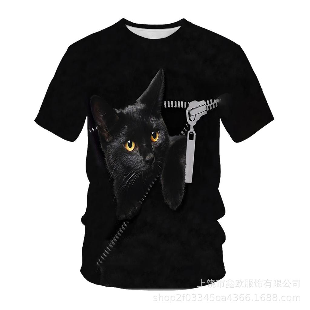 Letní pánské dámské tričko 3D digitální potisk trička kulatý výstřih volné krátký rukáv trička