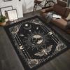 Celestial Moon Phase Rug - Witchy Gothic Starry Night Carpet Mat for Living Room Home Decoration Home Living Room Decoration