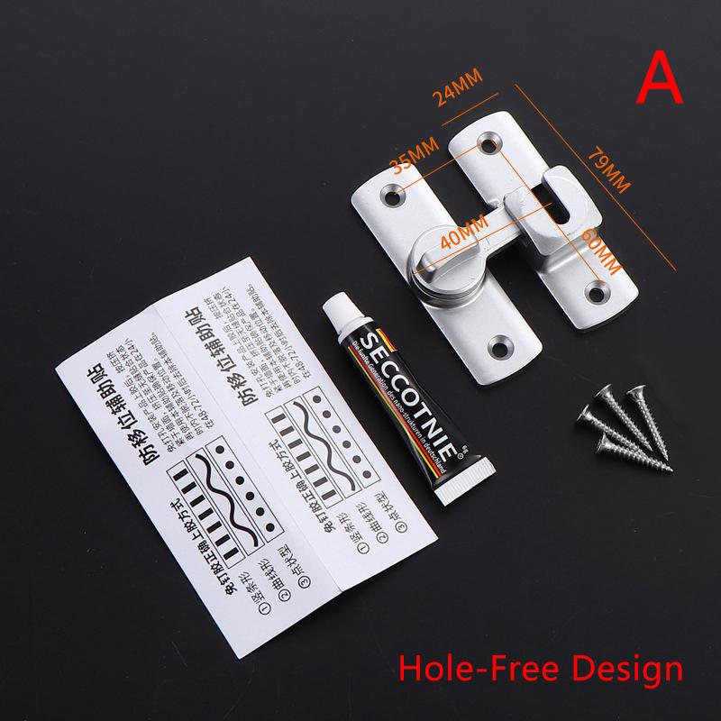 Punch-Free Hasp Latch Door Lock Black Cabinet Locks Kids Safety Lock Barn Door Sliding Door Anti-Pried Hook Lock Hardware