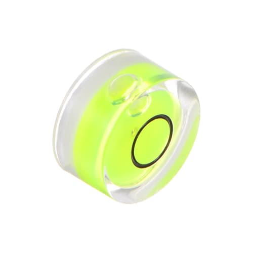 uxcell Round Bubble Level, 12x6mm, Mini Circular Bullseye Level for Camera Tripods, Telescopes, Workshops, Turntables, and Picture Frames, Green