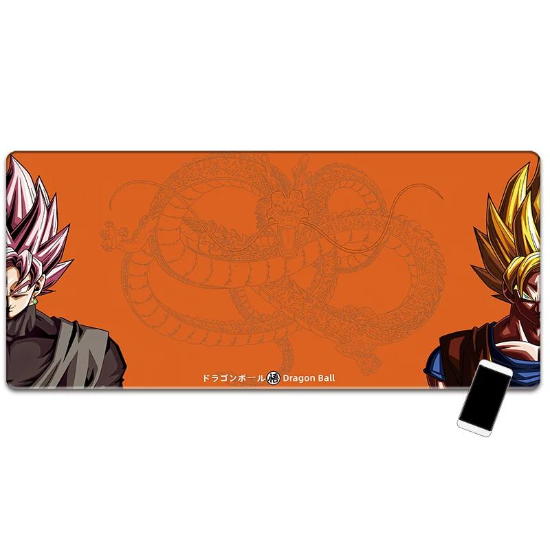 Boys Super Popular Dragon Ball Series Son Goku Printed Leather Mouse Pad yawed Edge Lock Computer Desk Keyboard Pad Children Learn To Write Desk Pad