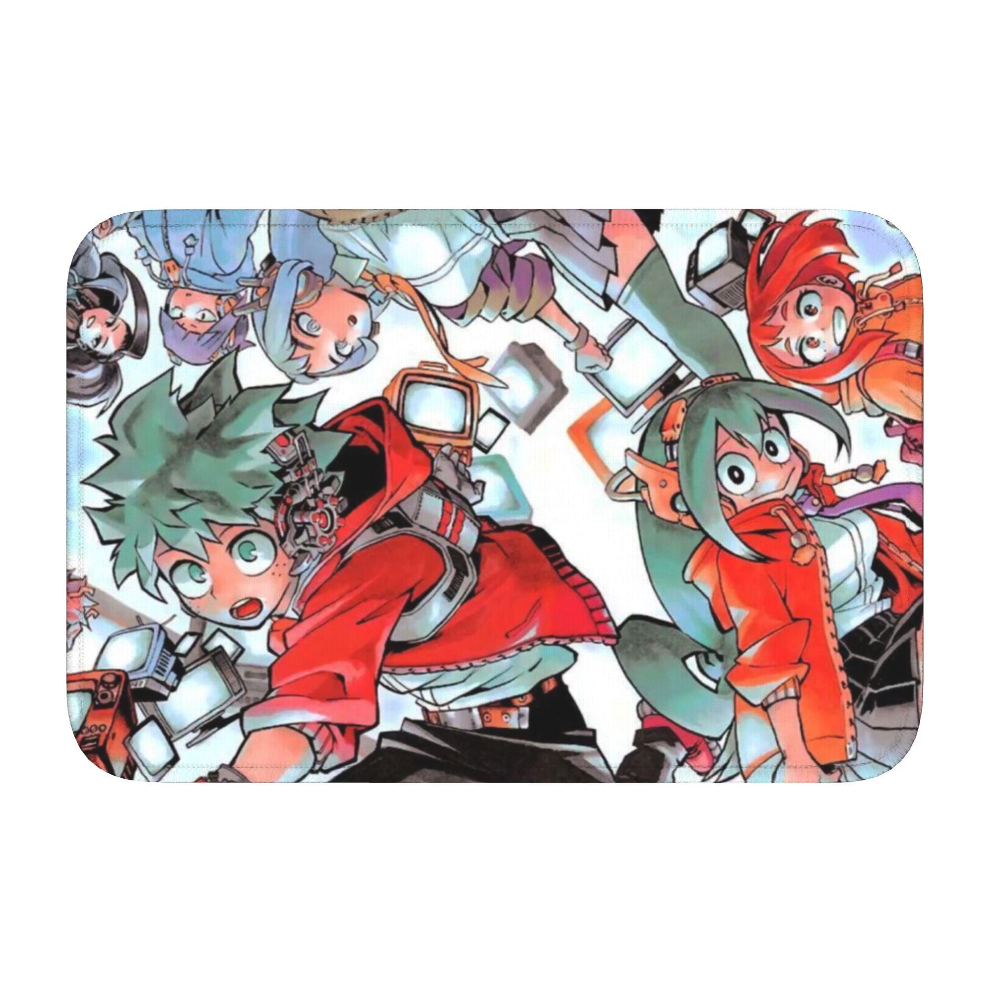 

My Hero Academias Front Door Mat Anti-Slip Indoor Welcome Quick Dry Doormat Living Room Entrance Rug Carpet Footpad 60cm x 90cm