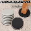 Anti-abrasion Furniture Sliders Reusable Leg Pads Furniture Gliders Anti Scratch Round Shape Floor Protector Mat Hardwood Floors
