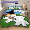 3pcs Cat Flower Bedding Set, Breathable and Soft, Suitable for All Seasons, Ideal for Home Use, Suitable for Bedroom Decor 21179