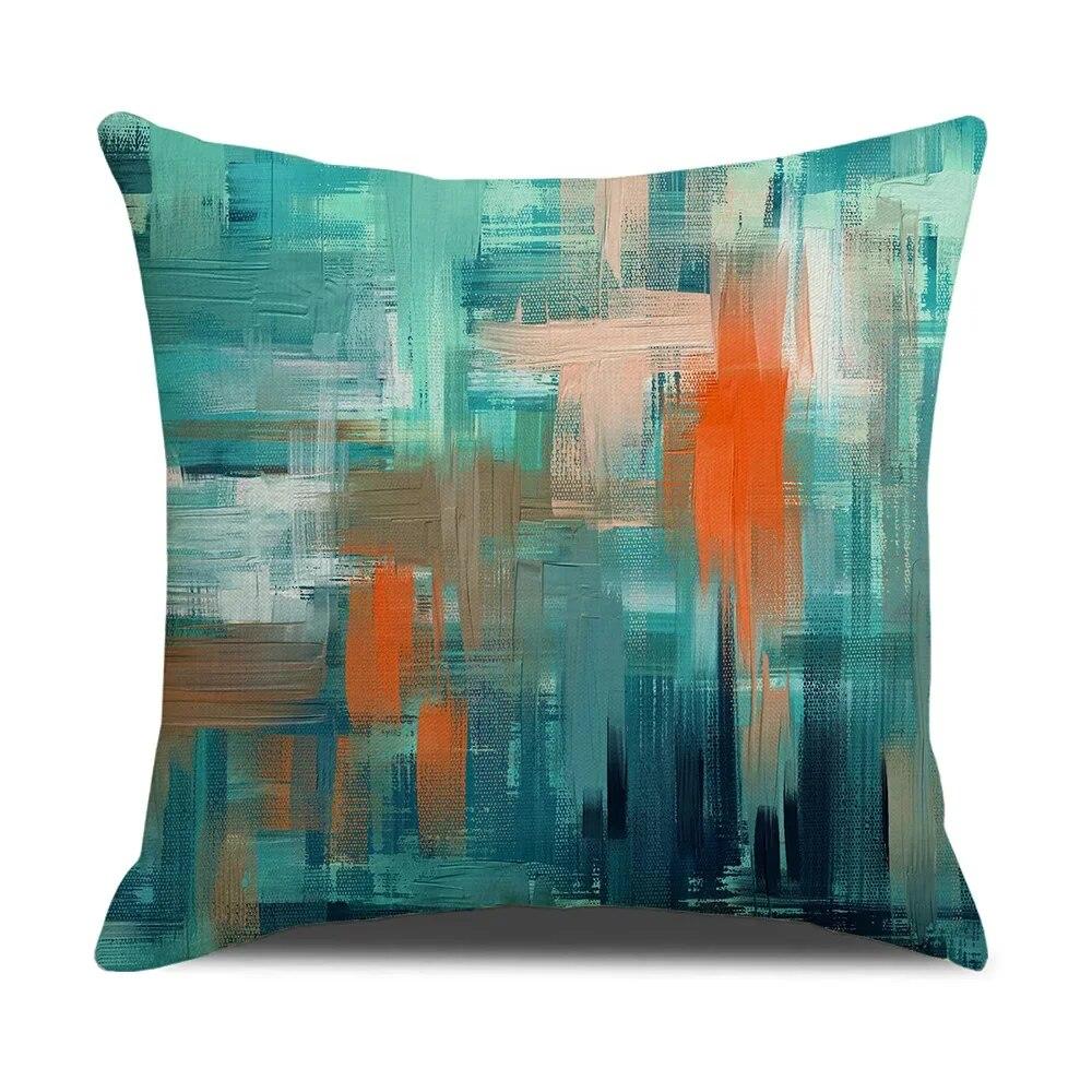 Abstract Color Pillowcase 45x45cm Retro Graffiti Print Cushion Cover Sofa Chair Polyester  Modern Room Home Decoration