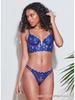 European & American Deep V Embroidered Lace Lingerie Set: Ultra-Thin Chest Minimizing Bra.