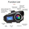 Q58-Max 500m Motorradhelm Gegensprechanlage Bluetooth 5.0 Headset IP65 Wasserdicht FM Radio