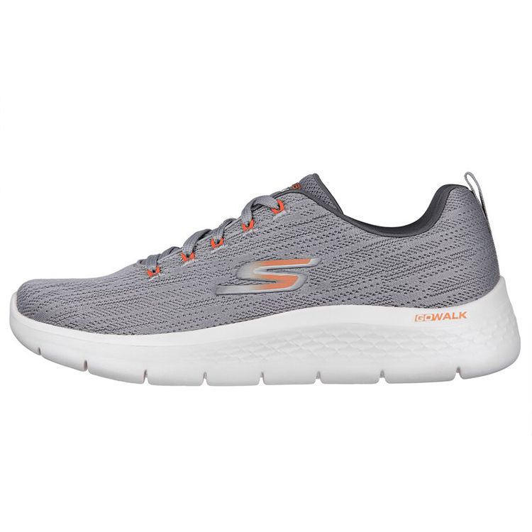 Skechers Go Walk Flex Fabric Sports Low Top Casual Shoes Men sneakers Gray Orange 216481-GYOR 41