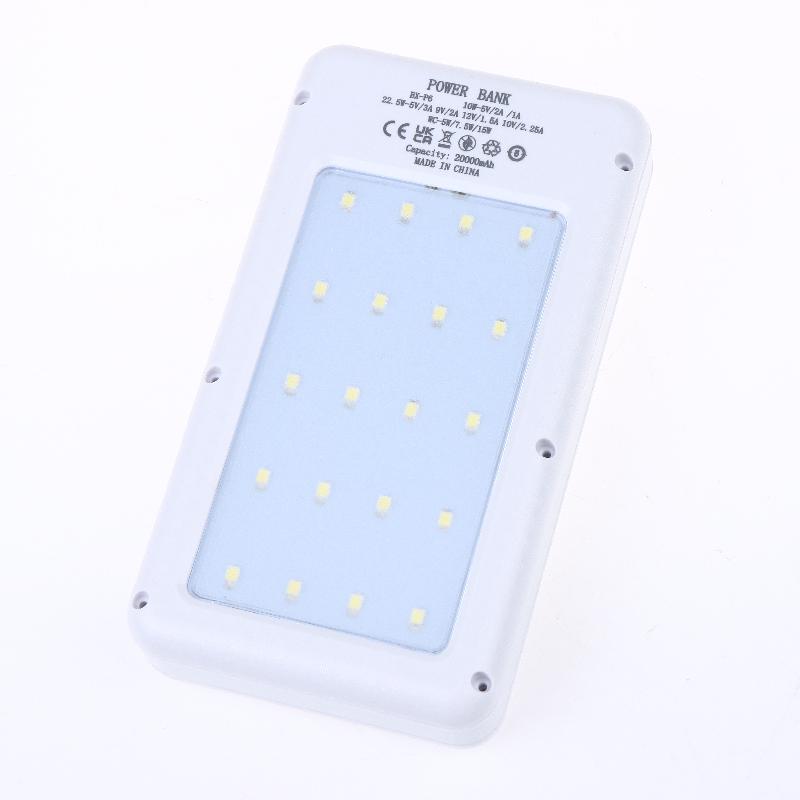 1Pcs Dual Usb Type C Charge Shell 6*18650 Power Bank Battery Box Holder With Camping Lights For Phone 18650 Battery Cases