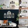 1/3Pcs Gothic Mirrors Wall Decor Spooky Gothic Arched Wall Mirrors Vintage Cathedral Arch Frame Mirror Decorative Goth Mirror