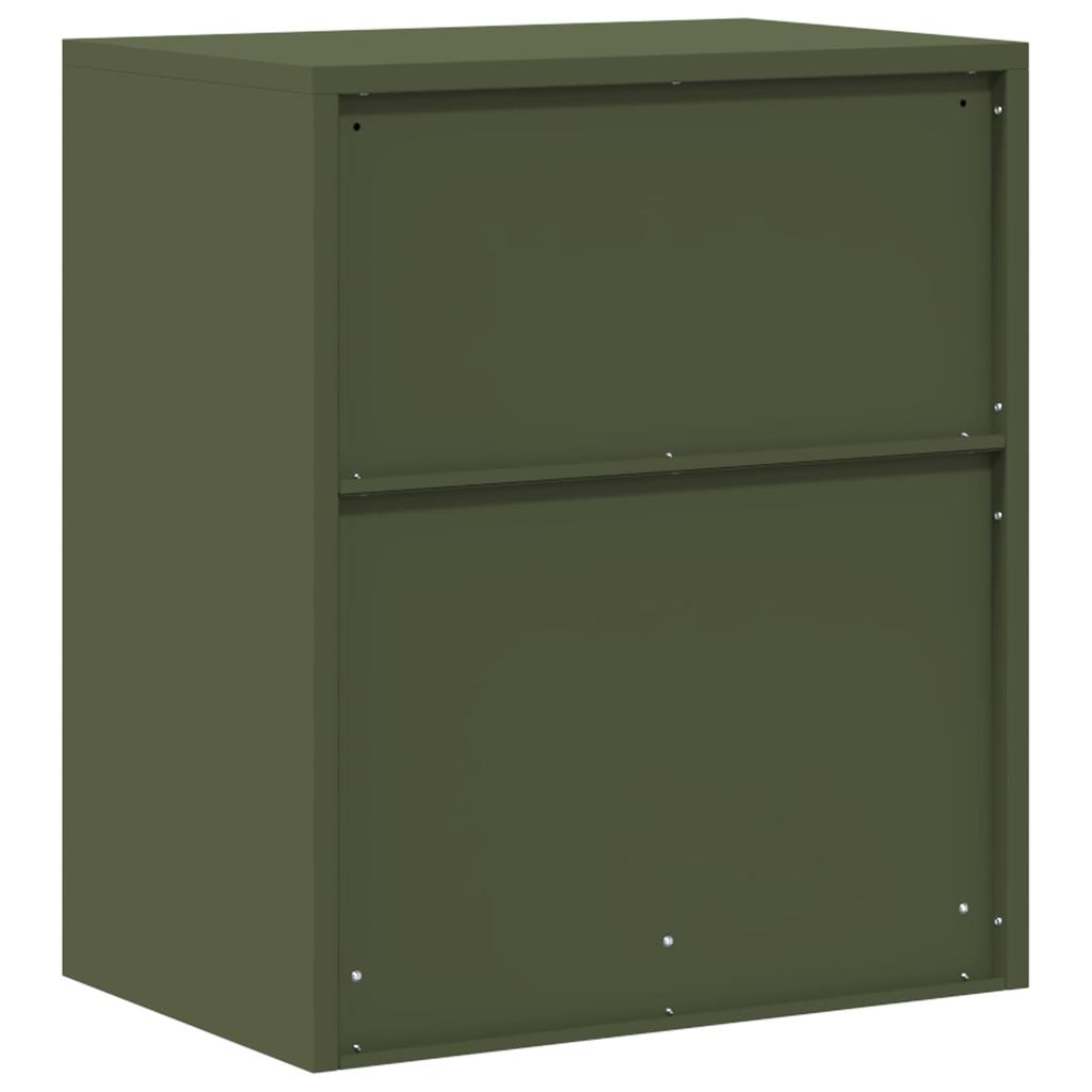 Storage Cabinet Olive Green 60 X 40 X 70 Cm Steel