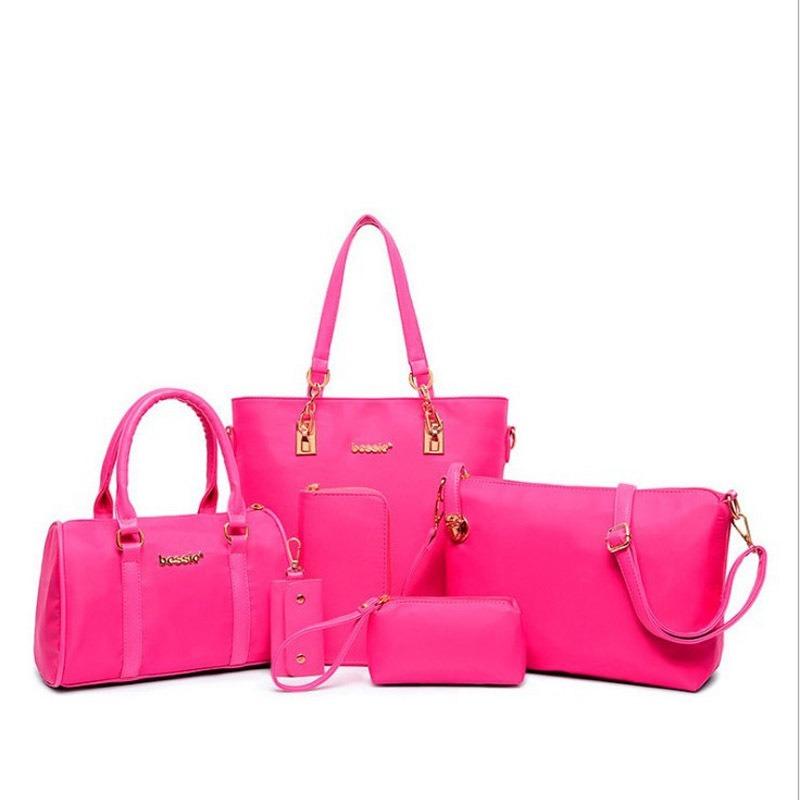 ew women's , fashionable nylon cloth mother and child bags, six-piece set, portable one-shoulder messenger women's bags