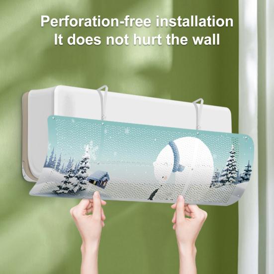 1 Set Air Punch Free Multiple Conditioner Windshield Angle Adjustable PP Air Conditioner