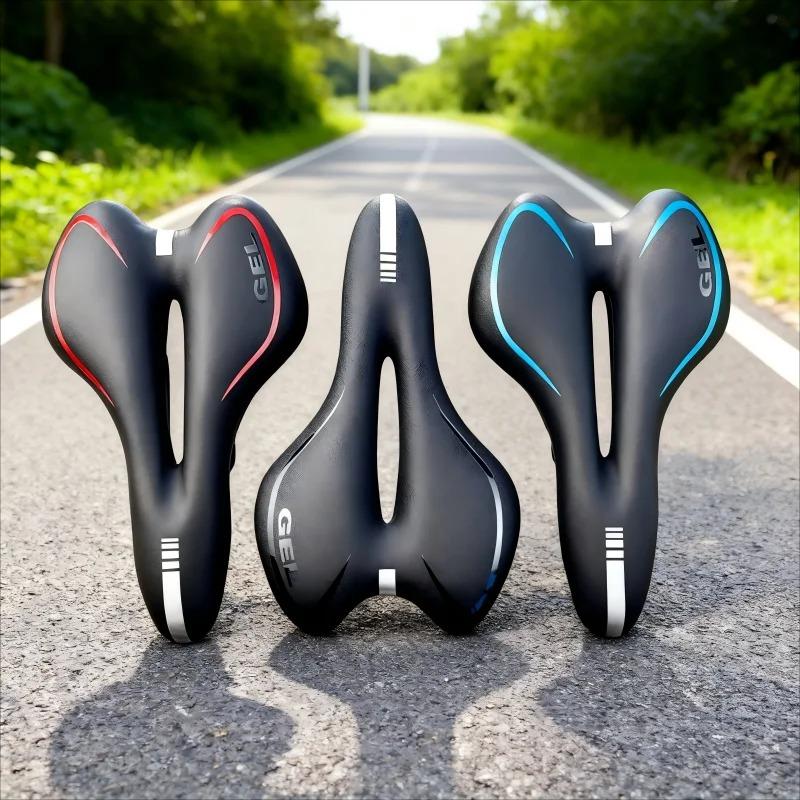 Mountain Bike Saddle Thickened Soft Silicone Bicycle Seat Cushion Comfortable Replacement Pad for Road Bike Fixed Gear Cycling