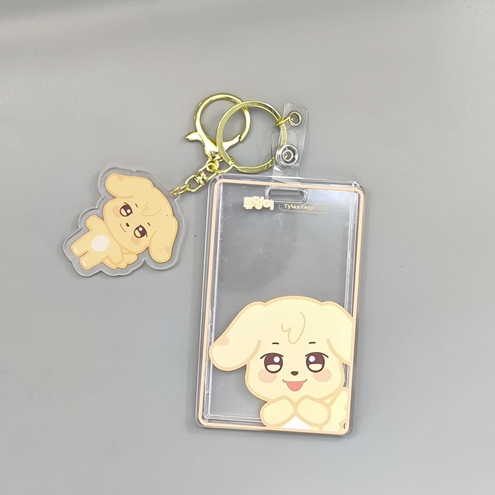 Aniteez Card Holder Keychain Keyring Acrylic Characters Photocard Sleeves Hongjoong Seonghwa Yunho Yeosang Keychain