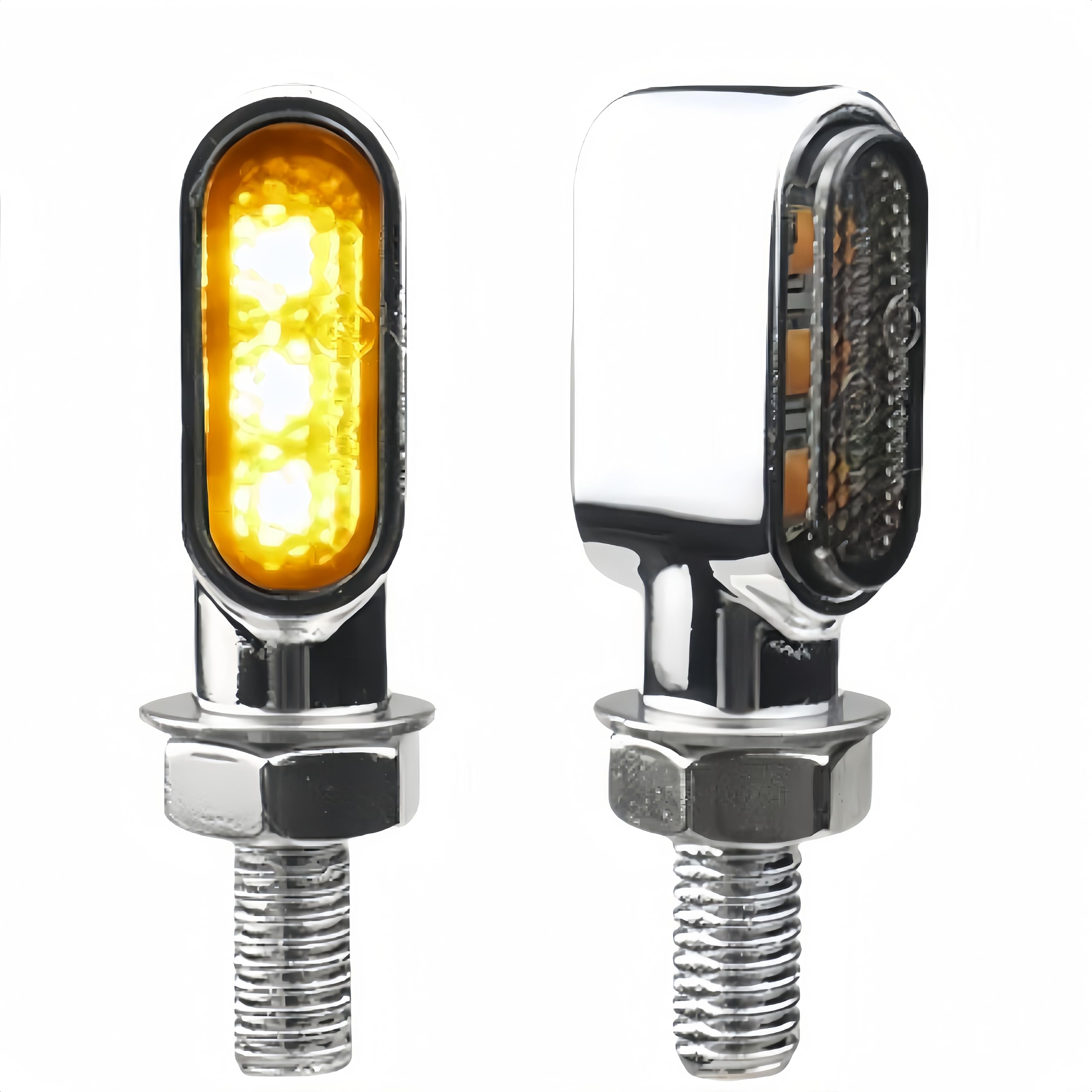 

KICARYAJP Motorcycle Turn Signal LED Small High Visibility Super Bright Turn signal 2 chips