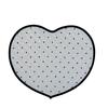 French Polka Dot Heart-shaped Placemats Cotton Decorative Insulating Table Mat Love Quilted Fabric Coaster Home Decor