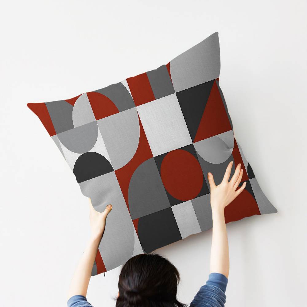 Abstract B-Bauhaus Geometry Cushion Cover Car Throw Pillow Case For Sofa Car Christmas Gift 40X40Cm 45X45Cm