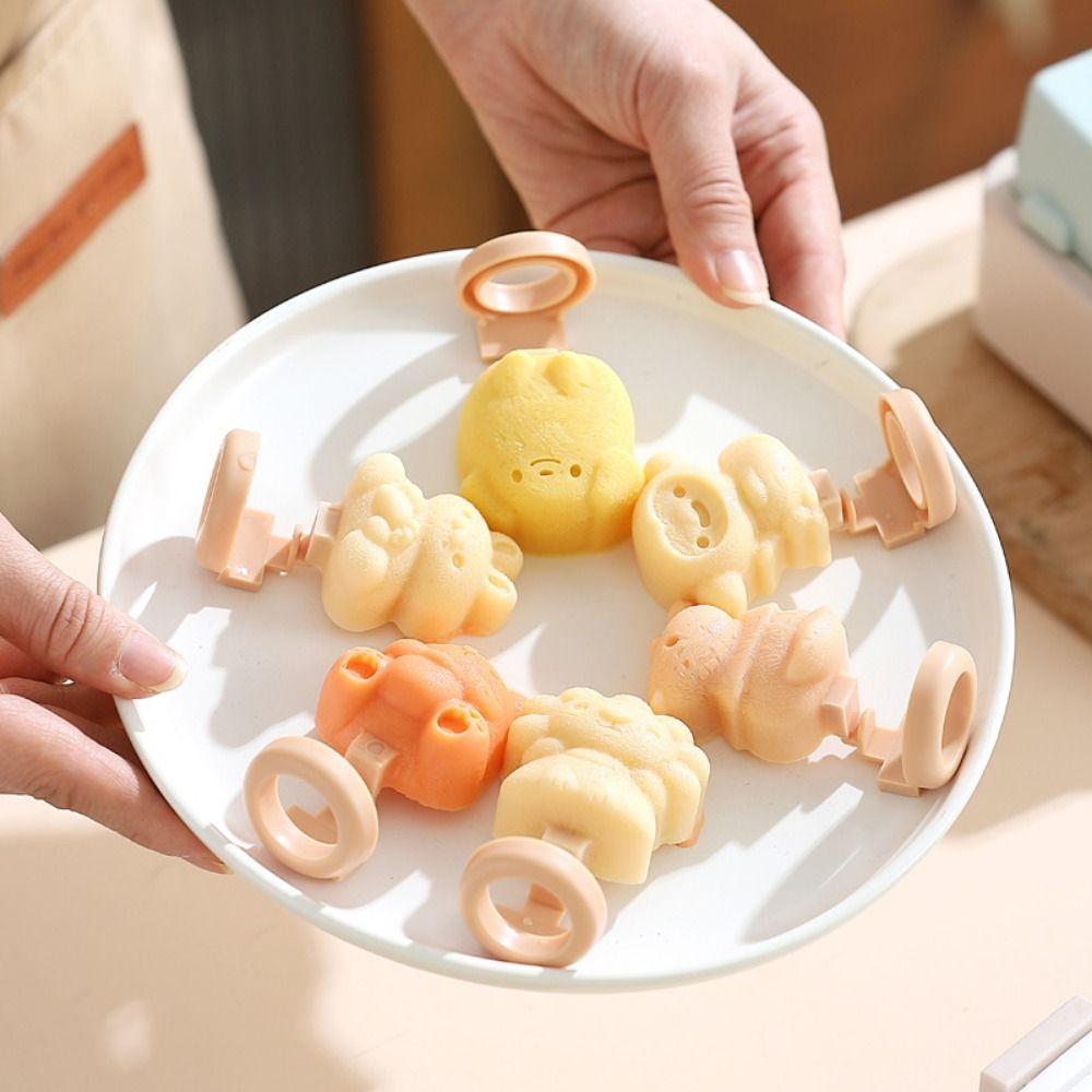 Cartoon Shape DIY Ice Cream Mold Reusable Popsicle Maker Silicone Ice Pop Molds  Kitchen Tools