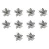 10Pcs Multi-Color Artificial Poinsettia Flowers Sequin Plastic Christmas Flowers Ornaments  Holiday