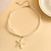 Y2k Large Resin Starfish Pendant Necklace for Women Trendy Summer Beach Vacation Jewelry On Neck 2025 Fashion Accessories Female
