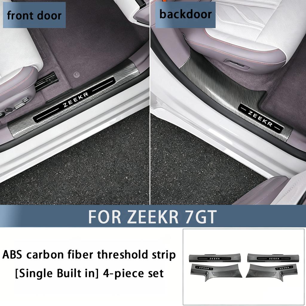 FOR ZEEKR 7GT Rear Trunk Guard, Threshold Strip, Trunk Decorative Strip, Carbon Fiber Pattern Welcome Pedal Modification