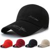 Men's Hat Spring and Autumn New Canvas Printed Baseball Cap Sunshade Sun Protection Cap Fishing Extended Cap