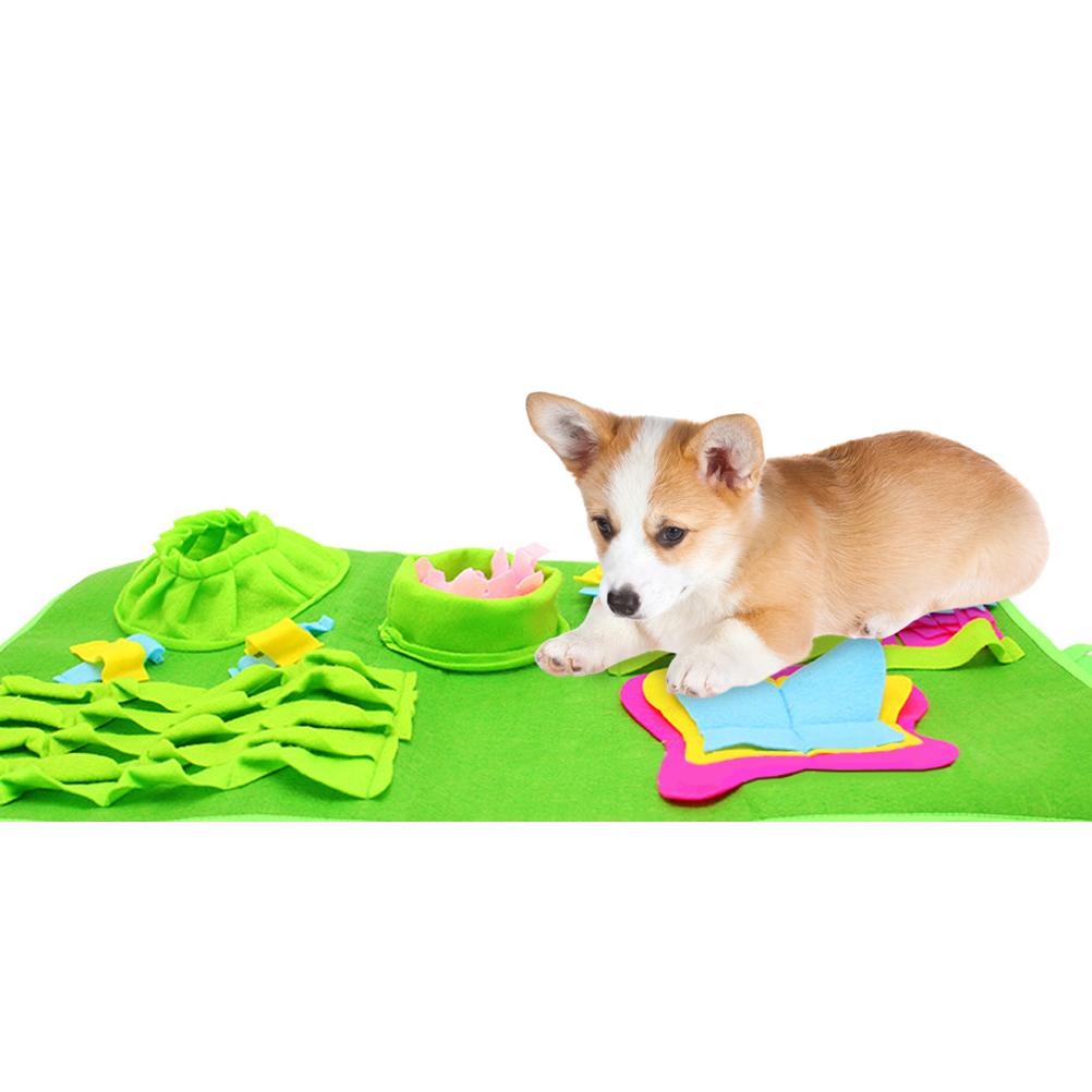 Dog Search Mat Dog Snuff Mat Washable Play Puzzle Mat Feeding Mat Interactive Toy for Pet Supplies