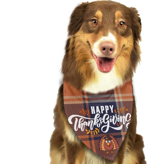 Thanksgiving Cute Turkey Dog Bandana Scarf Triangle Bibs Pet Accessories Cat Kerchief