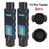 7pin 13Pin Adapter Socket 12V Trailer Tester Wiring Circuit Light Test Car Taillights Turn Signals Illumination Diagnostic ToolsGood product