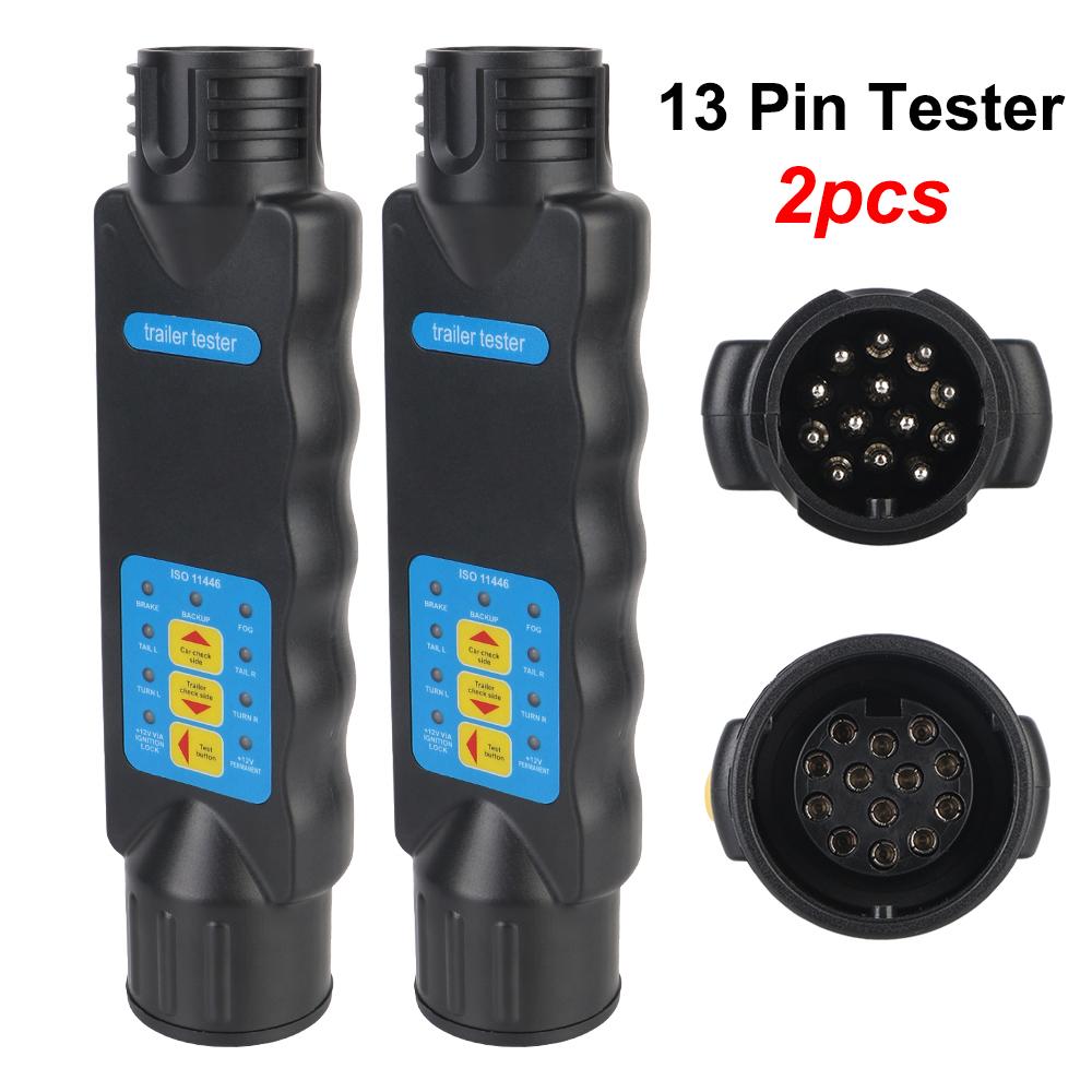 7pin 13Pin Adapter Socket 12V Trailer Tester Wiring Circuit Light Test Car Taillights Turn Signals Illumination Diagnostic ToolsGood product