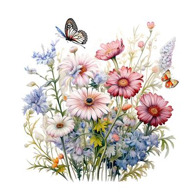 Bathroom Toilet Flower Stickers Minimalist Butterfly Flower Pattern Self-Adhesive Paintings For Bathroom Living Decorations
