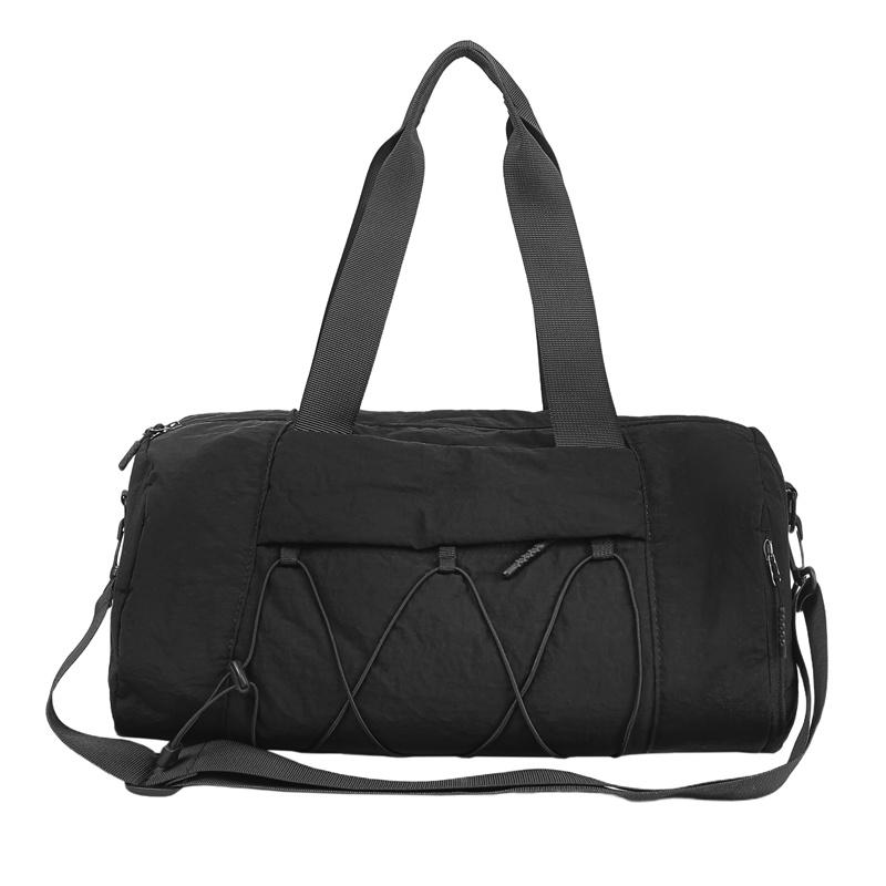 

Large Capacity Crossbody Bag Women s Solid Color Lightweight Travel Fitness Travel Bag чёрный