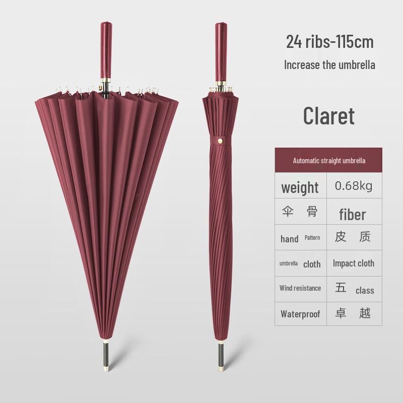 Extra Large 24-Rib Long Handle Golf Umbrella