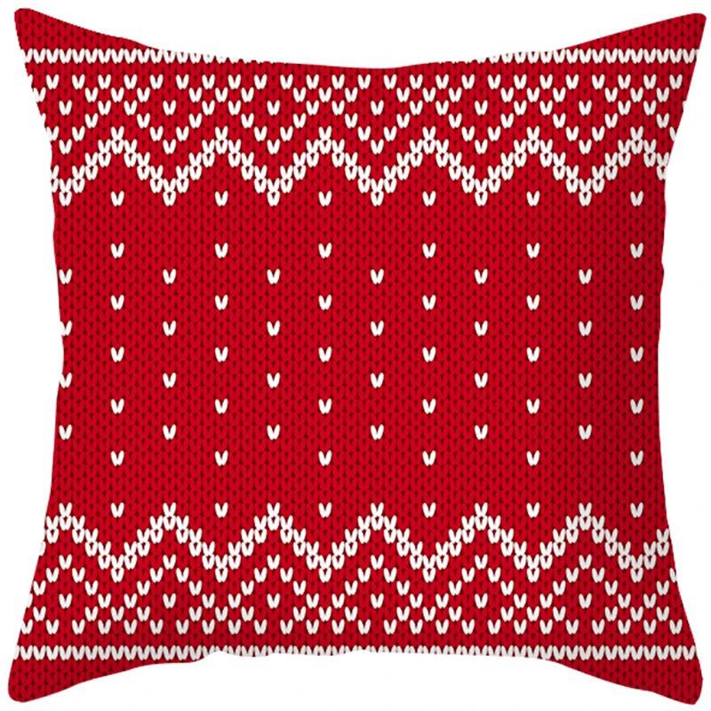 New Simple Christmas Geometric Pattern Print Home Decorative Cushion Cover Living Room Sofa Pillow Cover Merry Christmas