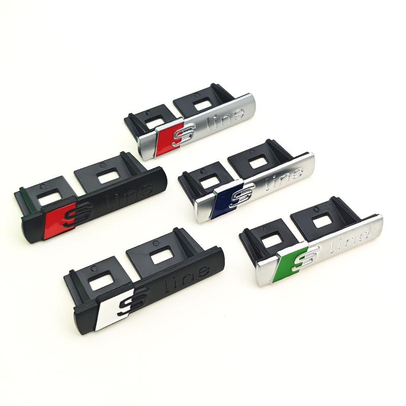 3D Metal Logo  Emblem Car Fender Side Sticker Front Grill Badge For  A3 A4 A5 A6 A7 S3 S4 S5 S6 TT  Accessories