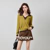 CHUYU Women's Polo Collar Knit Sweater