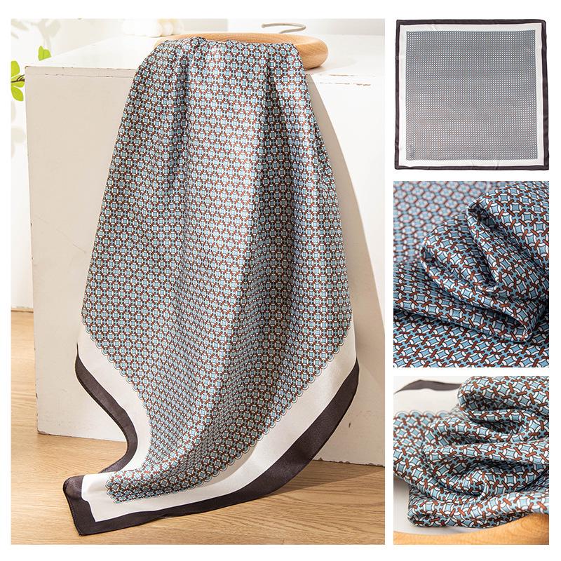 Camellia Print Mulberry Silk Square Scarf - Elegant Luxury Women's Accessory