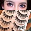 False Eyelashes Full Strip Black Band Little Devil Lashes Strips Manga Natural Wispy Thick Cluster Daily Eyelash Korean Style Makeup Product