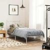Exclusive House - Metal Bed Frame Without Mattress with White Headboard 80x200cm