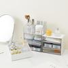 Transparent Desktop Drawer Storage Box - Stackable Organizer for Cosmetics & Stationery