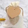 100pcs Heart Shaped Cards Blank Cards Label Handwritten Blessings Hanging Decoration Gift Labels DIY Crafts Kraft Paper