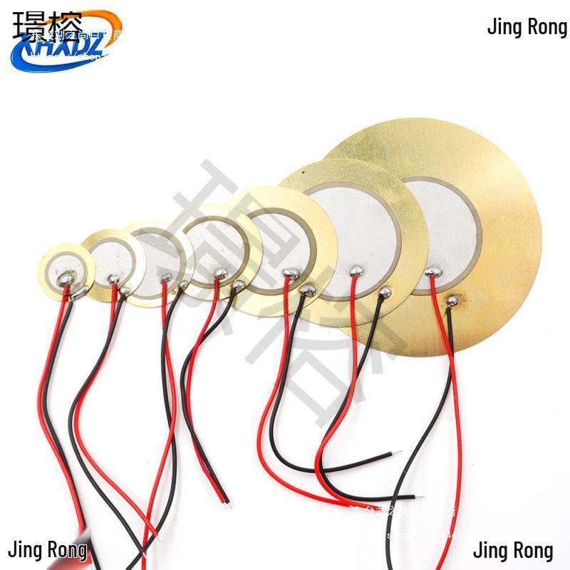 Piezoelectric Ceramic Buzzer with Solder Wire and Aluminum-Copper Sheets, Sizes: 12/15/18/20/27/35/50MM