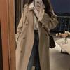 Khaki Trench Coat Women's Medium and Long New Coat