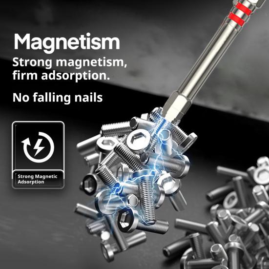 Screwdriver Bits Set with Strong Magnetic Hex Shank Pagoda-Shaped Socket for
