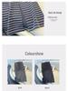 Women's Striped Knit A-Line Midi Skirt with Slit - Spring/Autumn 2025 Korean Style