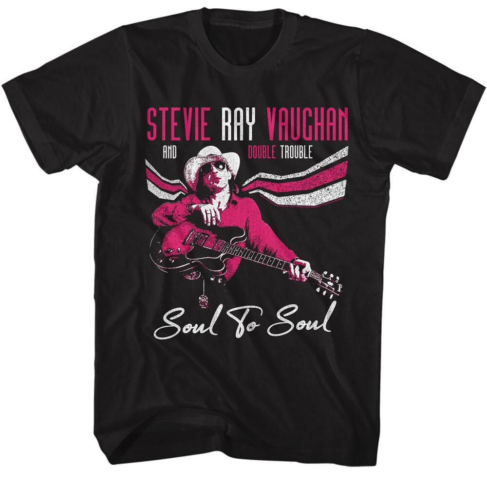 Stevie Ray Vaughan And Double Trouble Soul To Soul Men T Shirt Rock Music XXXL