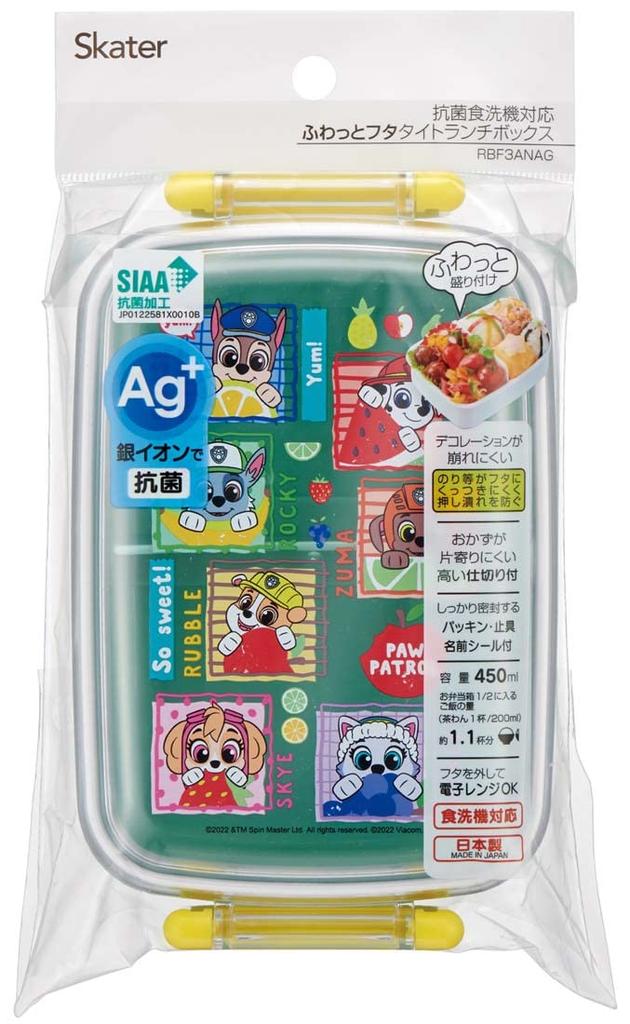 Skater Paw Patrol Fruit Lunch for Made In Japan Box, 450ml, Antibacterial, Boys, (RBF3ANAG-A)