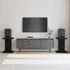 Minimalist Square Modern Living Room Speaker Stand, Set of 2, Display Stand, Black,