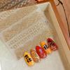 YITU Hot Stamping Nail Stickers, Light Luxury Chinese Style, Hollowed-Out Lines, Self-Adhesive Nail Art Decals YT4578.
